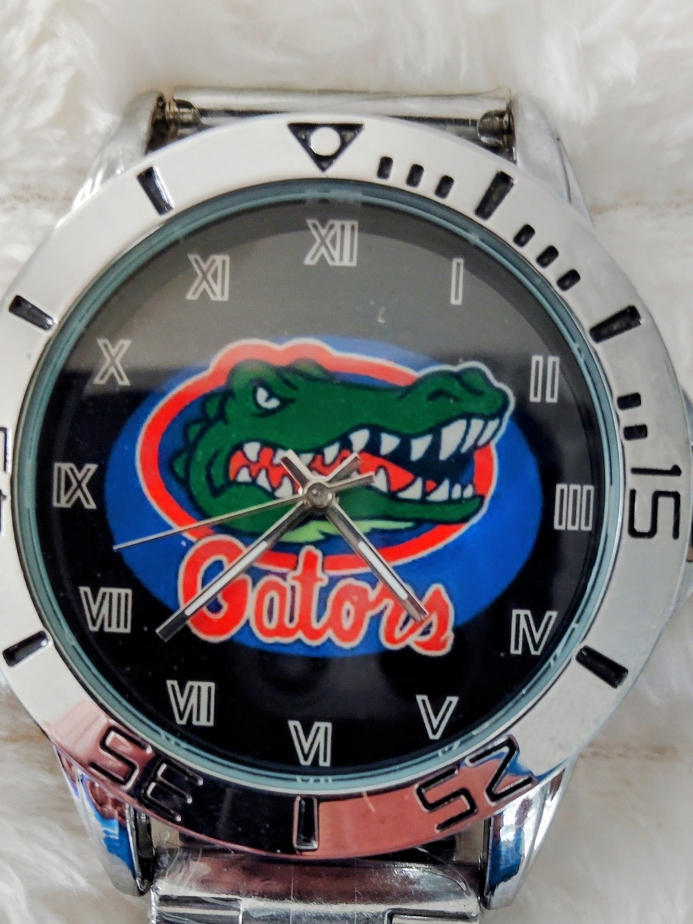 Florida Gators Logo Silver-Tone Mens Watch